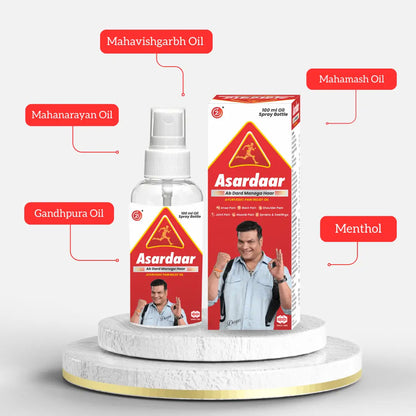 Ayurvedic Pain Relief Spray – 100ml | Fast Relief for Joint, Muscle & Back Pain | Mahanarayan & Gandhpura Oil-Based